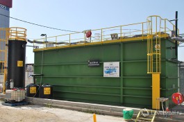 Мембранный биореактор, разработанный в GES.
Практически безотходная установка, очищающая сточные воды для использования на технические нужды завода.