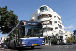 Автобус компании Дан, Тель-Авив.