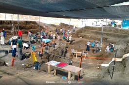 Одни из самых крупных раскопок стоянки под открытым небом периода среднего палеолита, Эйн-Кашиш, Израиль.