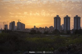 Закат солнца в Натании.
