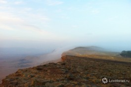 Рассвет в кратере Рамон на юге Израиля