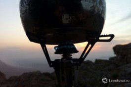 Рассвет в кратере Рамон на юге Израиля